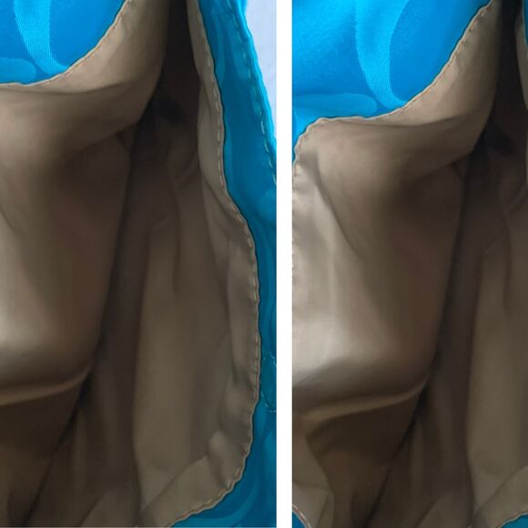 Coach Monogram Getaway File Bag Teal Nylon Crossbody - Picture 13 of 14